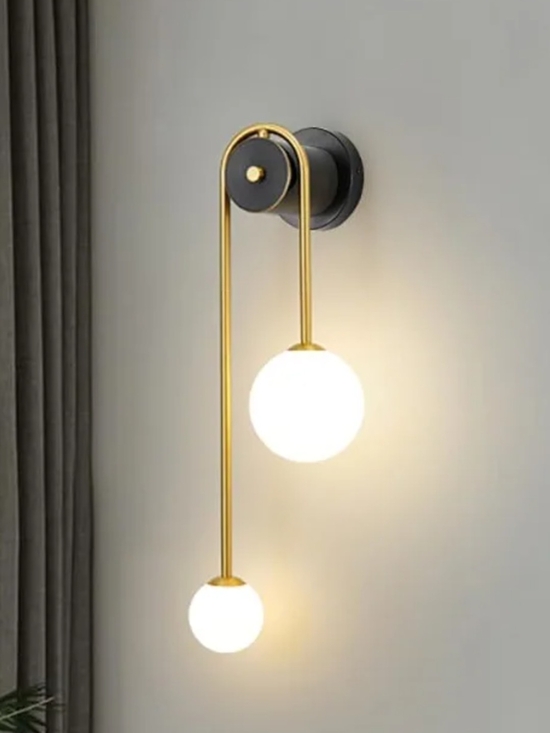 Other - Modern Gold Double Globe Pulley Wall Sconce Light